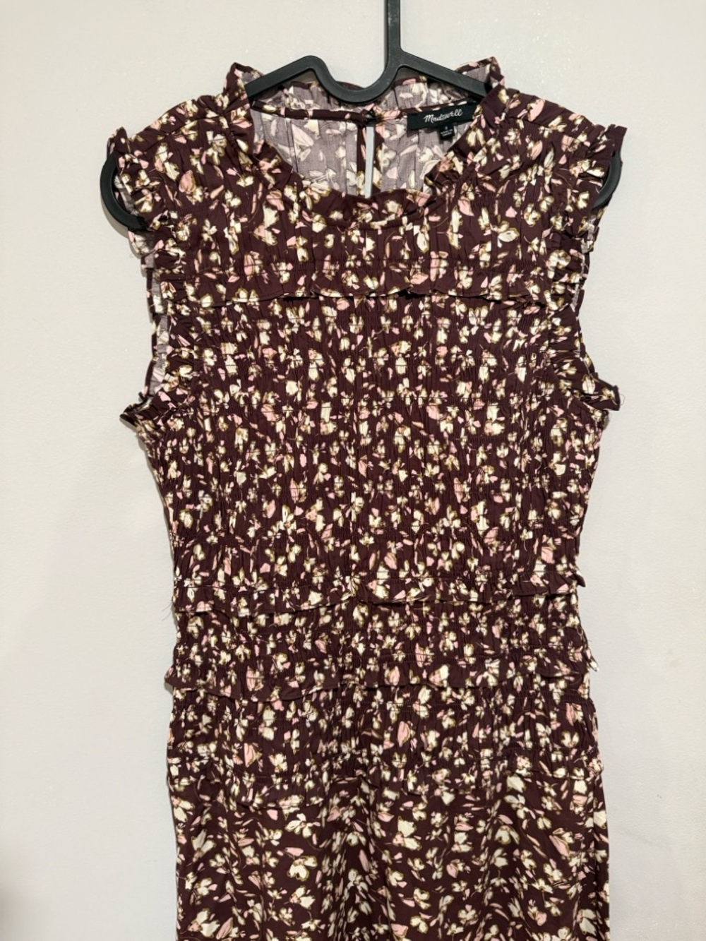 Madewell Sleeveless Brown Floral Midi Dress - Picture 13 of 15